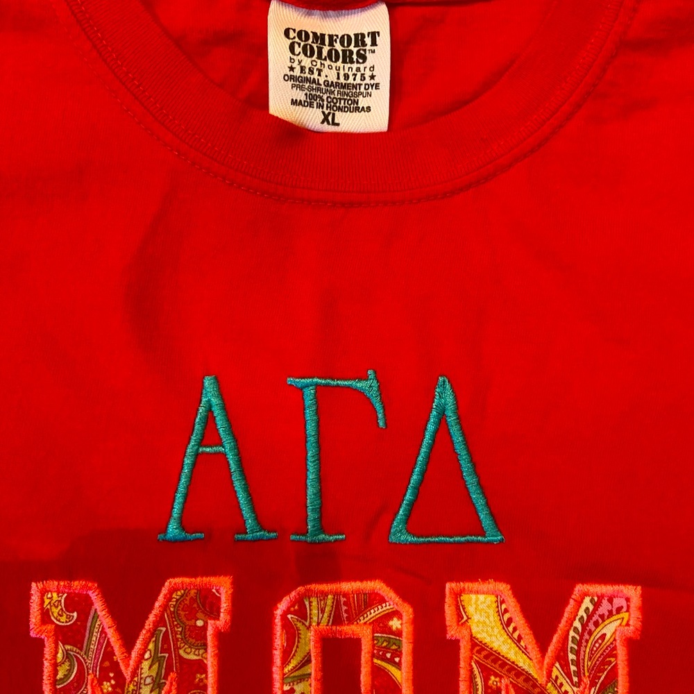 AGD “mom” Comfort Colors Embroidered t shirt. Never been worn.